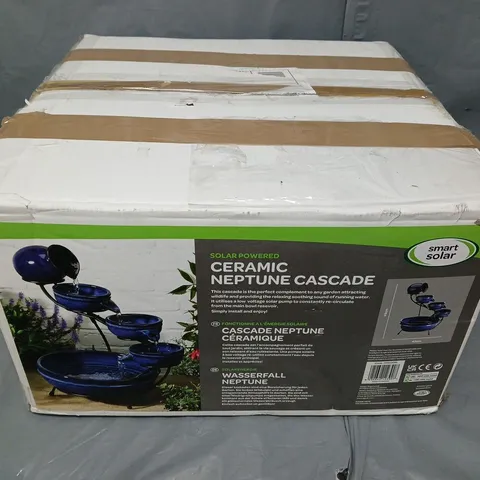 BOXED SMART SOLAR CERAMIC NEPTUNE WATER FEATURE