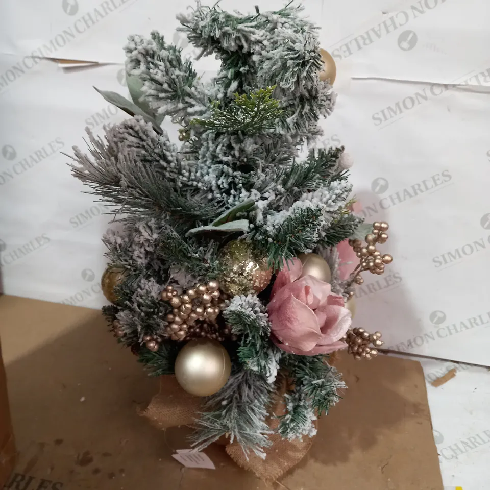 FROSTED ROSE TABLE TOP TREE RRP £29.99