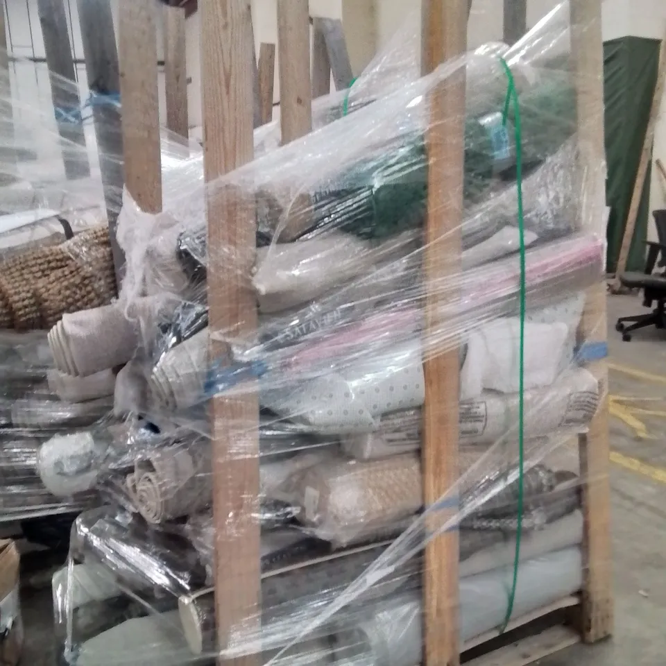 PALLET OF APPROXIMATELY 25  QUALITY DESIGNER RUGS