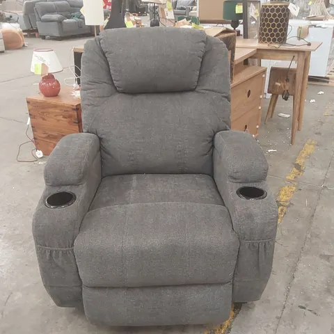 FAHIMUL RECLINING MASSAGE CHAIR UPHOLSTERY MATERIAL: POLYESTER BLEND UPHOLSTERY COLOUR: GREY