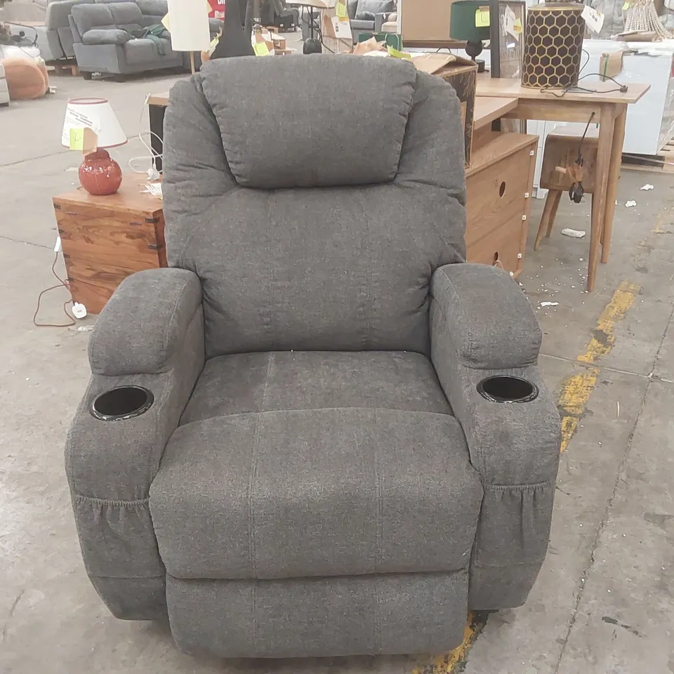 FAHIMUL RECLINING MASSAGE CHAIR UPHOLSTERY MATERIAL: POLYESTER BLEND UPHOLSTERY COLOUR: GREY