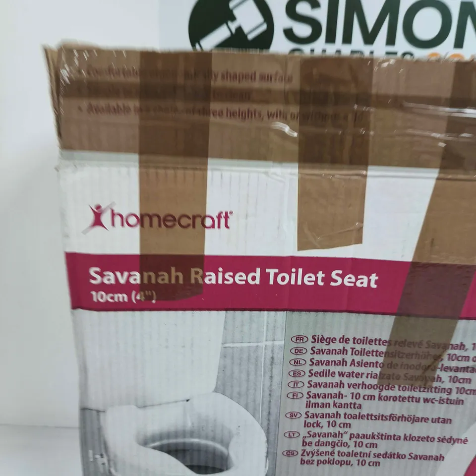 HOMECRAFT SAVANNAH RAISED TOILET SEAT – 10 CM (4\")