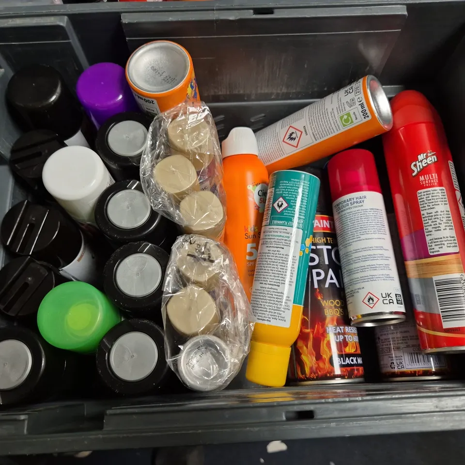 APPROXIMATELY 10 ASSORTED AEROSOLS TO INCLUDE SURE MEN, MR SHEEN AND AFFIXX
