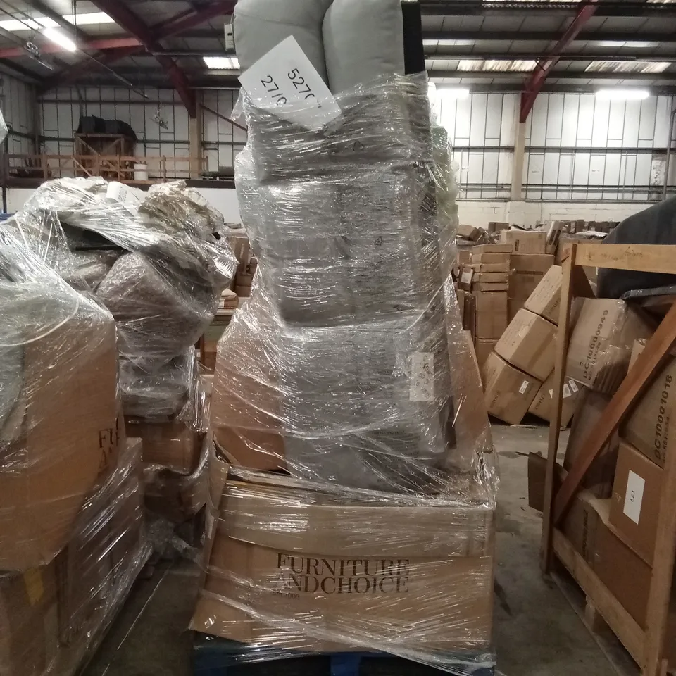 PALLET OF ASSORTED DESIGNER CHAIR PARTS AND PIECES 