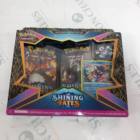 BOXED POKEMON TRADING CARD GAME MAD PARTY PIN COLLECTION GALARIAN MR RIME SHINING FATES