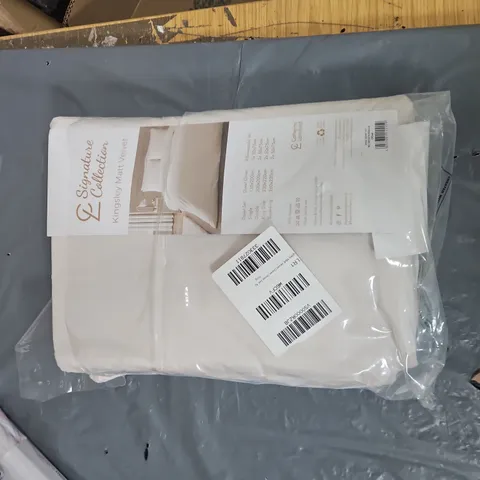 SIGNATURE COLLECTION KINGSLEY VELVET MATT BEDDING SET – CREAM/OFF-WHITE 