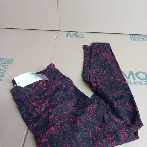 SWEATY BETTY POWER WORKOUT LEGGINGS – RED TORTOISE PRINT, UK SIZE M