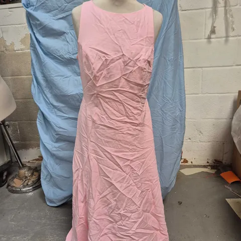 NOBODY'S CHILD PINK REIGN MIDI DRESS – UK 10 (EU 38), MADE IN MOROCCO, WITH TAGS