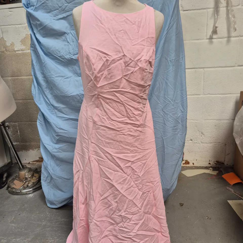NOBODY'S CHILD PINK REIGN MIDI DRESS – UK 10 (EU 38), MADE IN MOROCCO, WITH TAGS