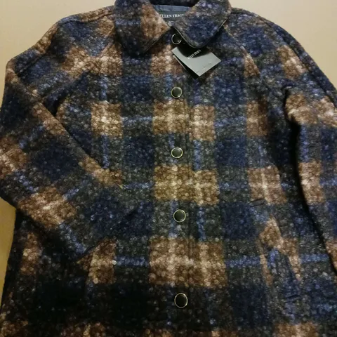 ELLEN TRACY LADIES COAT BLUE MULTI SIZE M