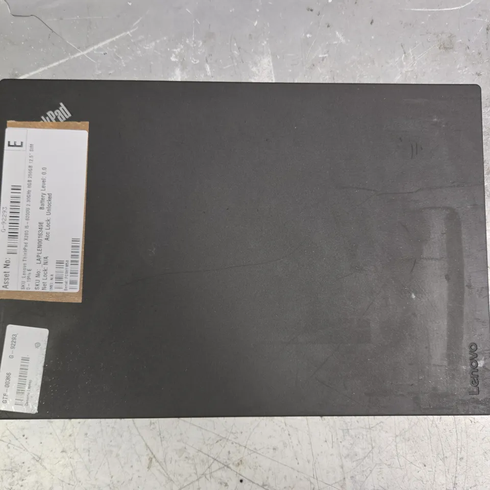 LENOVO X260 THINKPAD LAPTOP IN BLACK