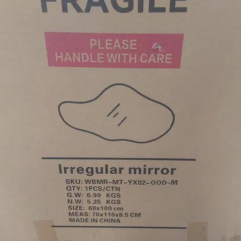 BOXED IRREGULAR SHAPED MIRROR