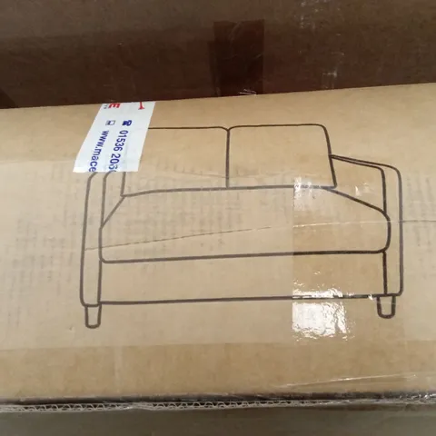 BOXED 2 SEATER SOFA - DARK GREY (1 BOX)