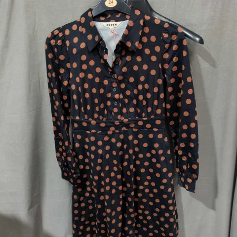 BODEN NAVY POLKA DOT DRESS – WOMEN'S, UK 10L (US 6L)