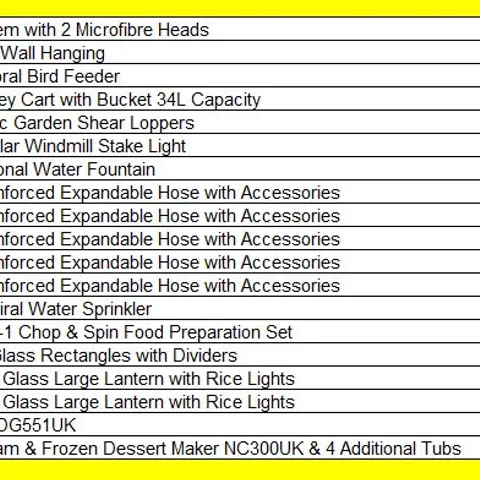 PALLET OF APPROXIMATELY 19 ASSORTED HOUSEHOLD AND GARDEN PRODUCTS TO INCLUDE; 