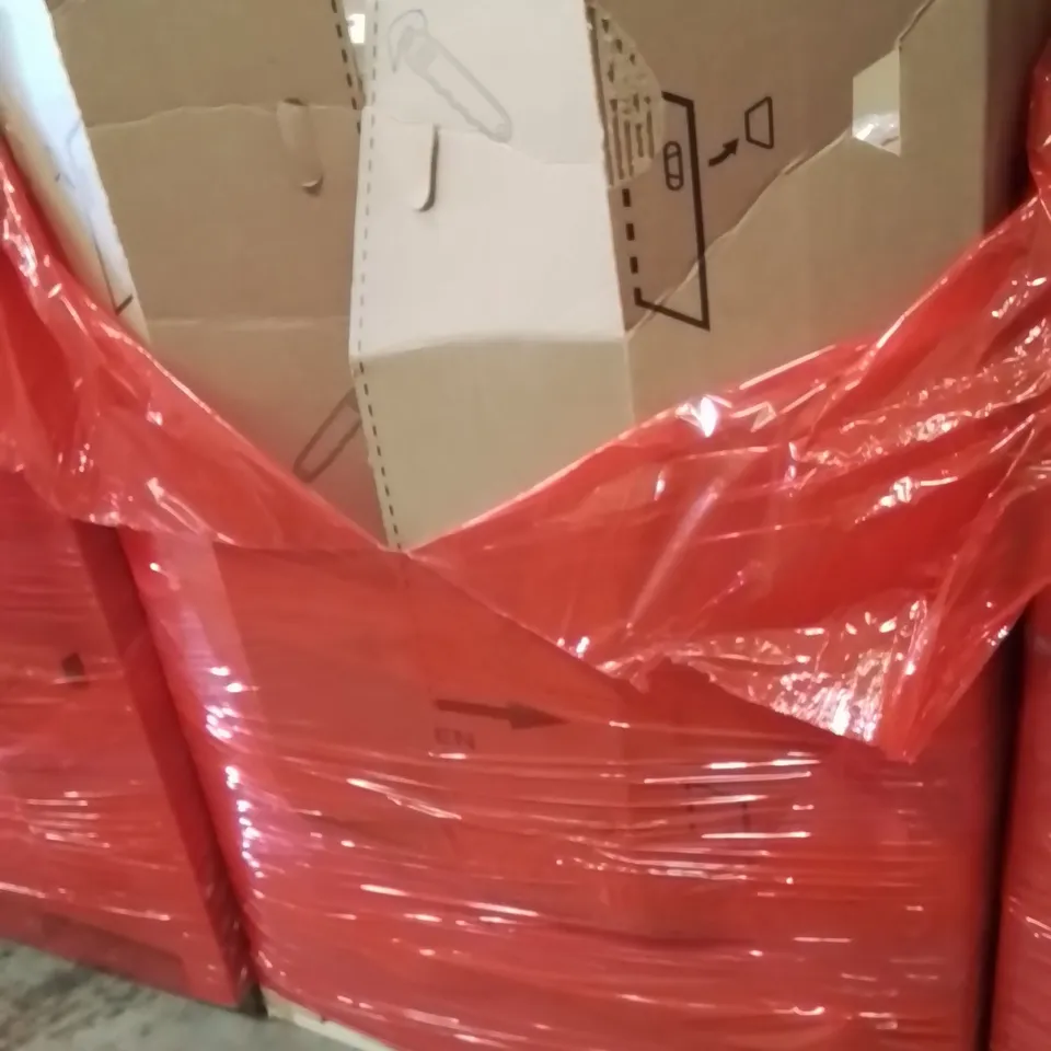 PALLET CONTAINING ASSORTED PRODUCTS INCLUDING BABY PLAYPEN, ELECTRONIC KEYBOARD, IRONING BOARD, BADMINTON RACKET & FRYING PAN