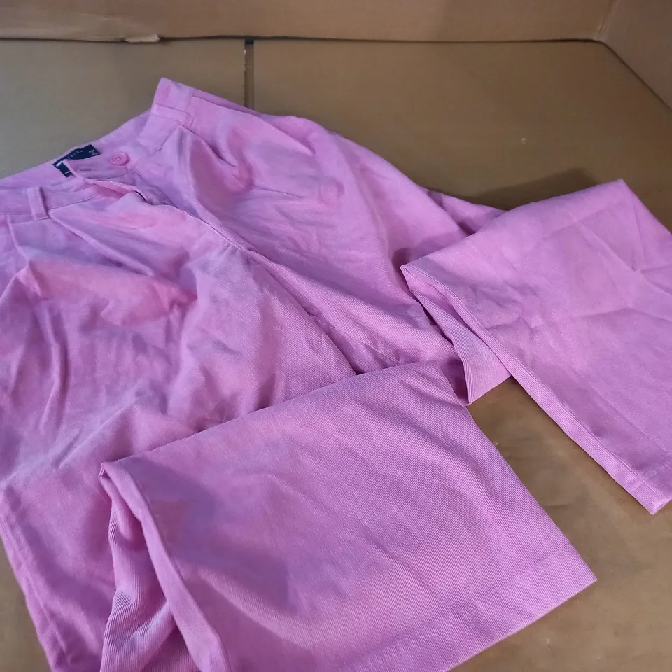 ASOS DESIGN PINK WIDE TROUSERS - UK 8