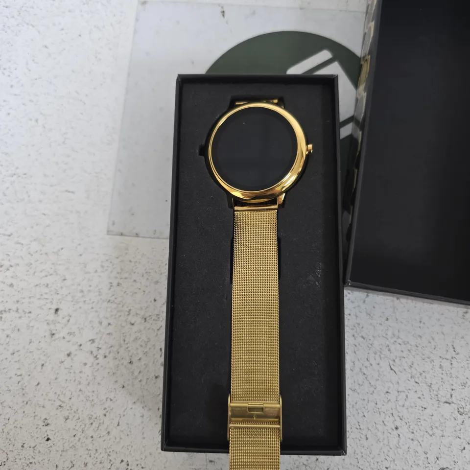 AVIATOR F-SERIES WATCH – GOLD-TONE, MESH STRAP, BLACK DIAL