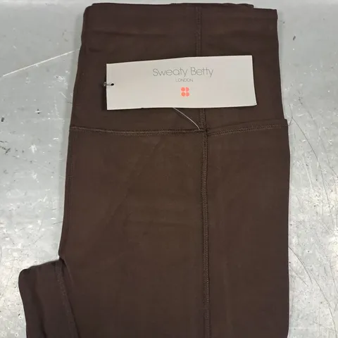 SWEATY BETTY SUPER SOFT 7/8 YOGA LEGGINGS IN BROWN SIZE MEDIUM