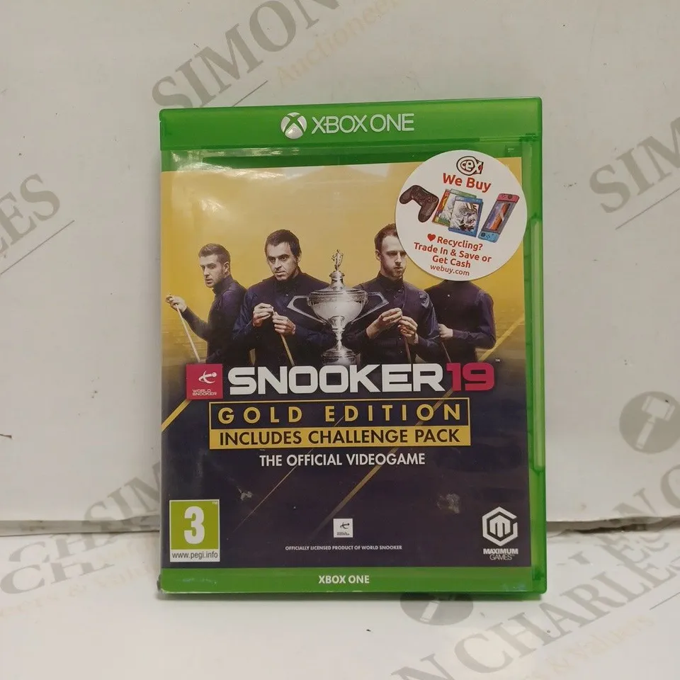 XBOX ONE SNOOKER 19 GOLD EDITION VIDEO GAME. 