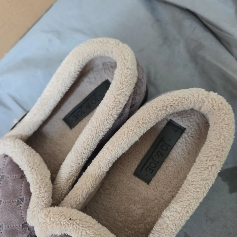 JO & JOE MINK SLIPPERS – WOMEN'S UK 7, PLUSH LINED