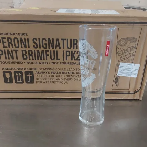 24x BOXED PERONI PINT GLASSES