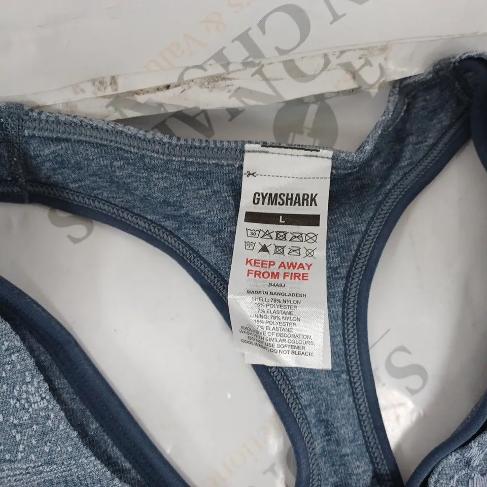 GYMSHARK GREY LOGO SPORTS BRA- LARGE