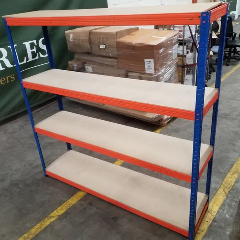 4-TIER SHELVING UNIT 180×180×45CM - BLUE & ORANGE