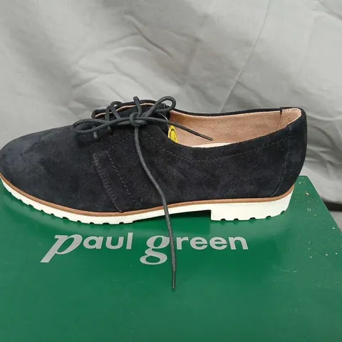 PAUL GREEN BLACK SUEDE LACE-UP SHOES – UK 4, MODEL 2595-006