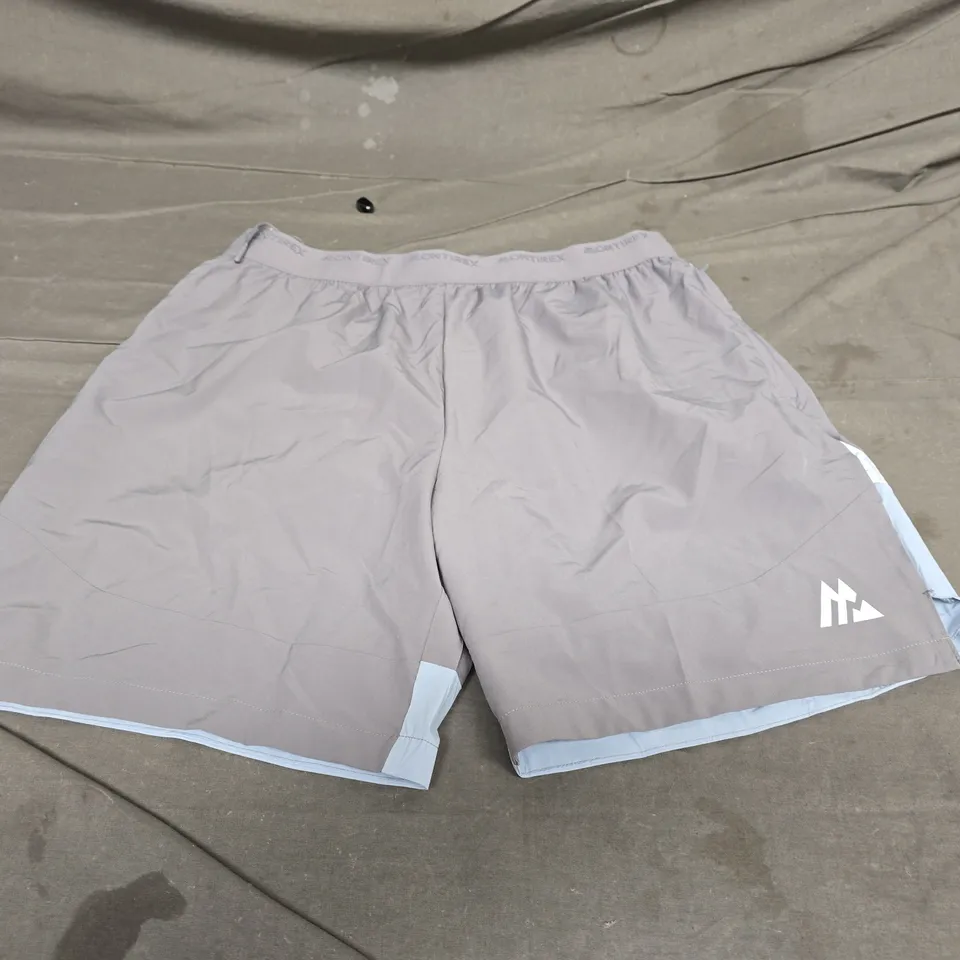 MONTIREX TECH SHORTS IN GREY - SIZE LARGE 