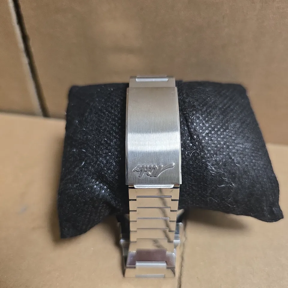 STAINLESS STEEL MIDO WRISTWATCH WITH BLUE DIAL, AUTOMATIC, DAY-DATE