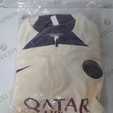 NIKE PSG TRAINING TRACKSUIT IN CREAM/PURPLE - SIZE 14