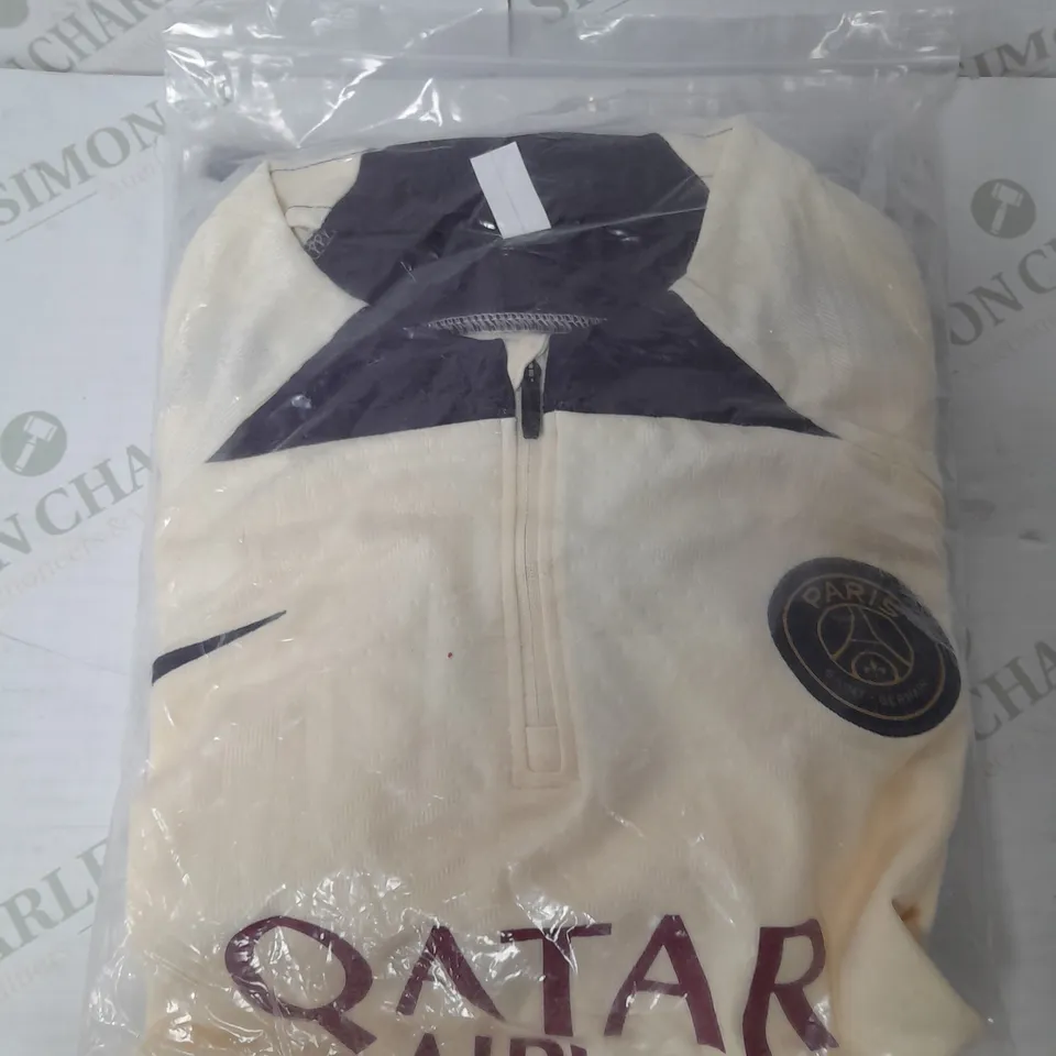 NIKE PSG TRAINING TRACKSUIT IN CREAM/PURPLE - SIZE 14