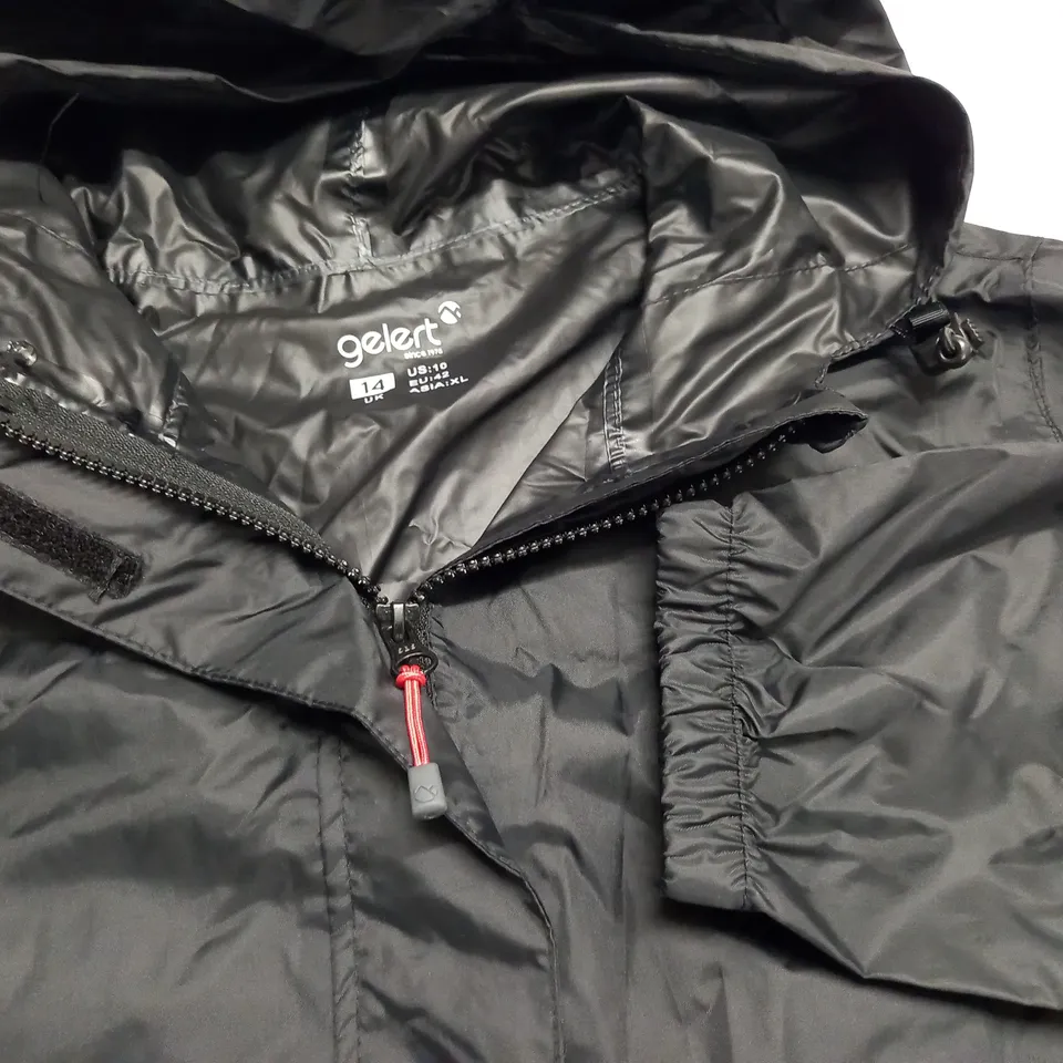 GELERT BLACK PACKAWAY JACKET - 14