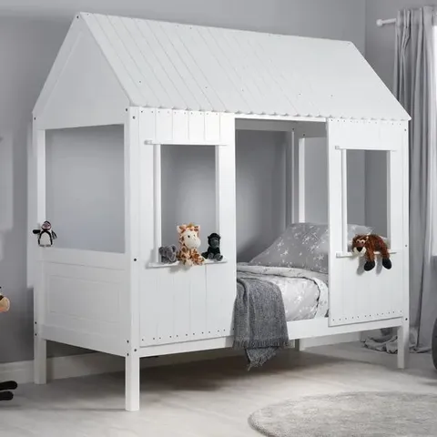 BOXED BIRLEA 90cm TREEHOUSE BED - WHITE (2 BOXES)