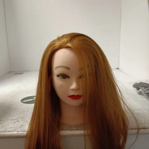 MANNEQUIN HEAD WITH AUBURN WIG
