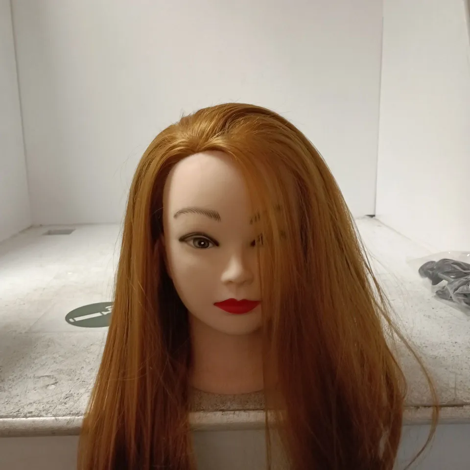 MANNEQUIN HEAD WITH AUBURN WIG