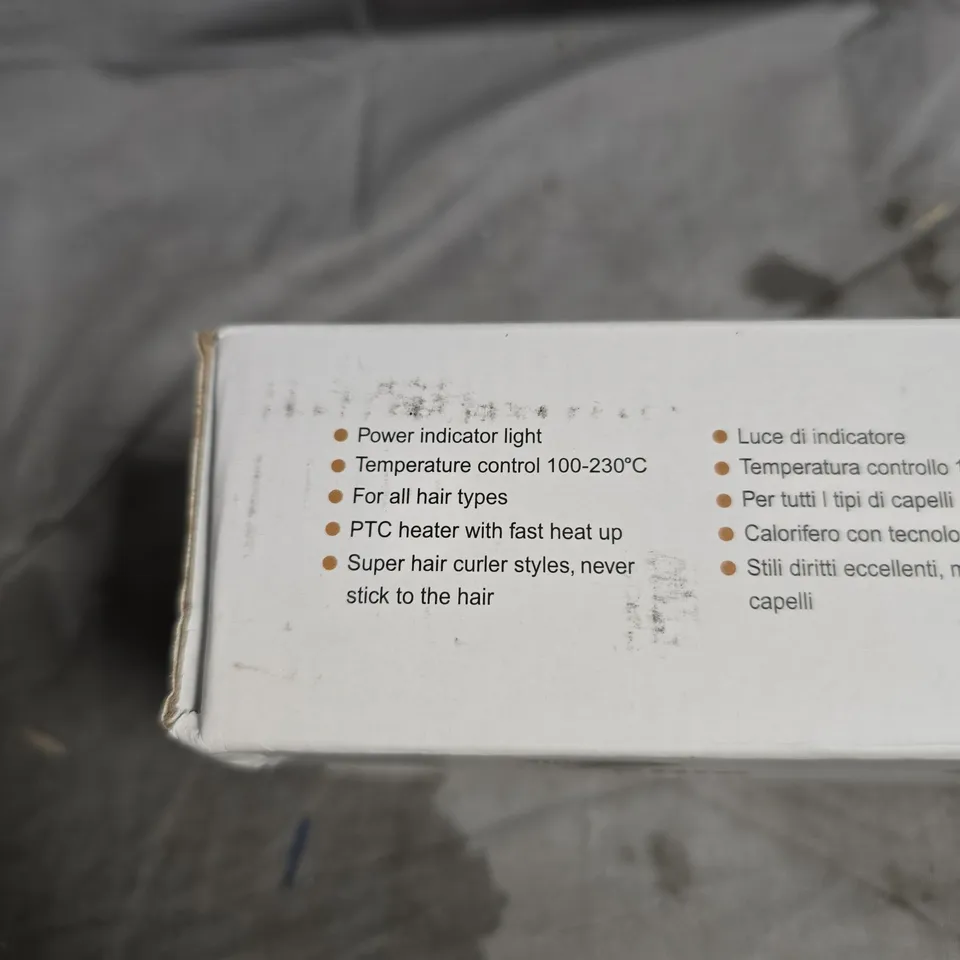 WAVY CHIC AUTOMATIC HAIR CURLER – WHITE WITH ROSE GOLD BARREL (BOXED)