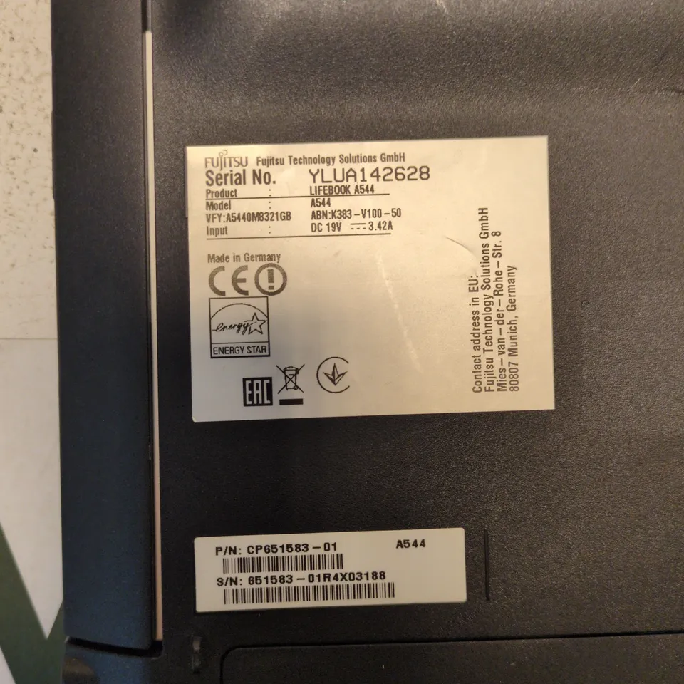 FUJITSU LIFEBOOK A544 LAPTOP – BLACK