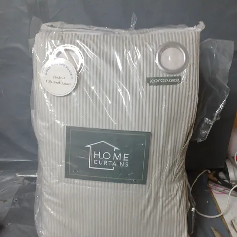 HOME BLACKOUT FULLY LINED EYELET CURTAINS - GREY - 90" X 90"