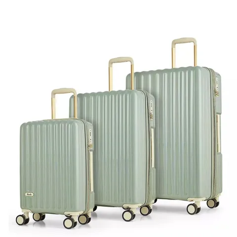 ROCK LUGGAGE PRIMROSE GREEN 3PC SET SUITCASE