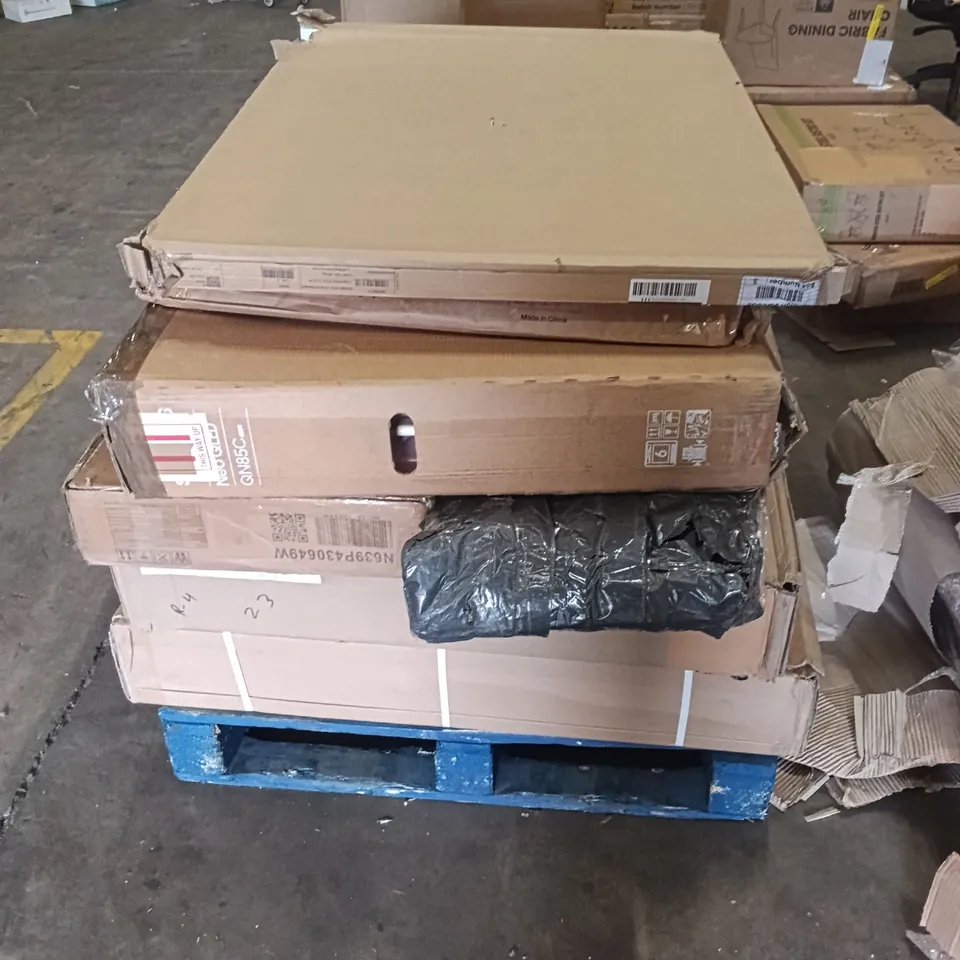PALLET OF ASSORTED INCOMPLETE FURNITURE PARTS