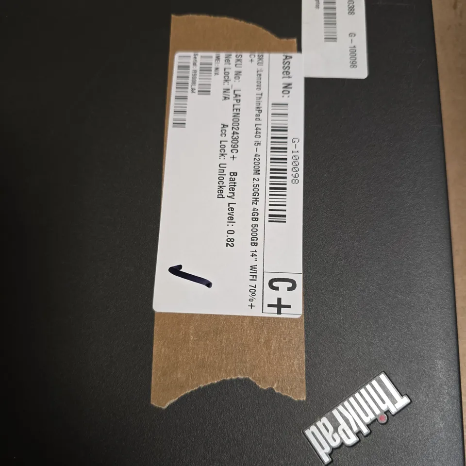 LENOVO THINKPAD LAPTOP – BLACK 