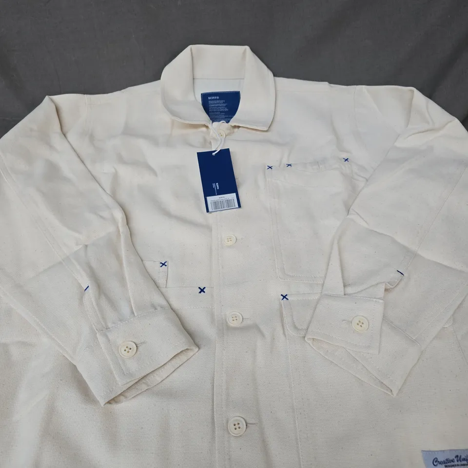 SCRT Creative Uniform Work Jacket – Size M (Cream/Off-White)