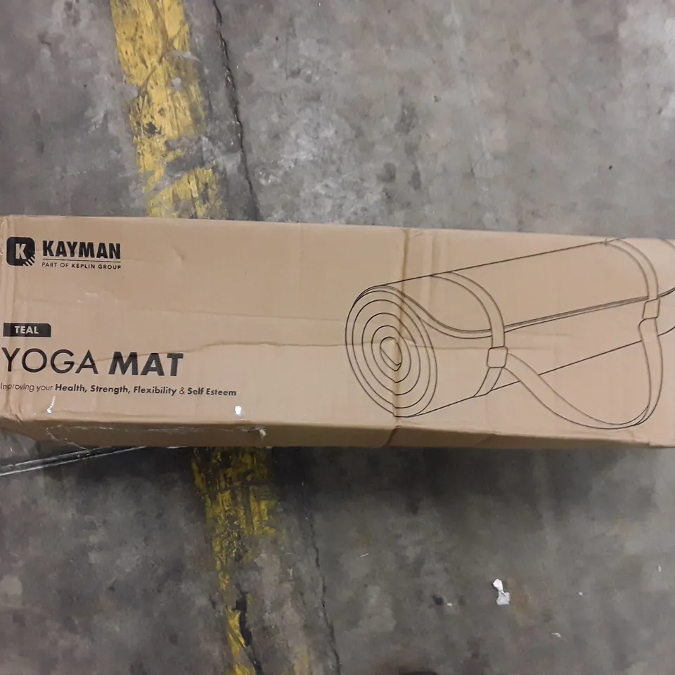 BOXED KAYMAN YOGA MAT - TEAL 