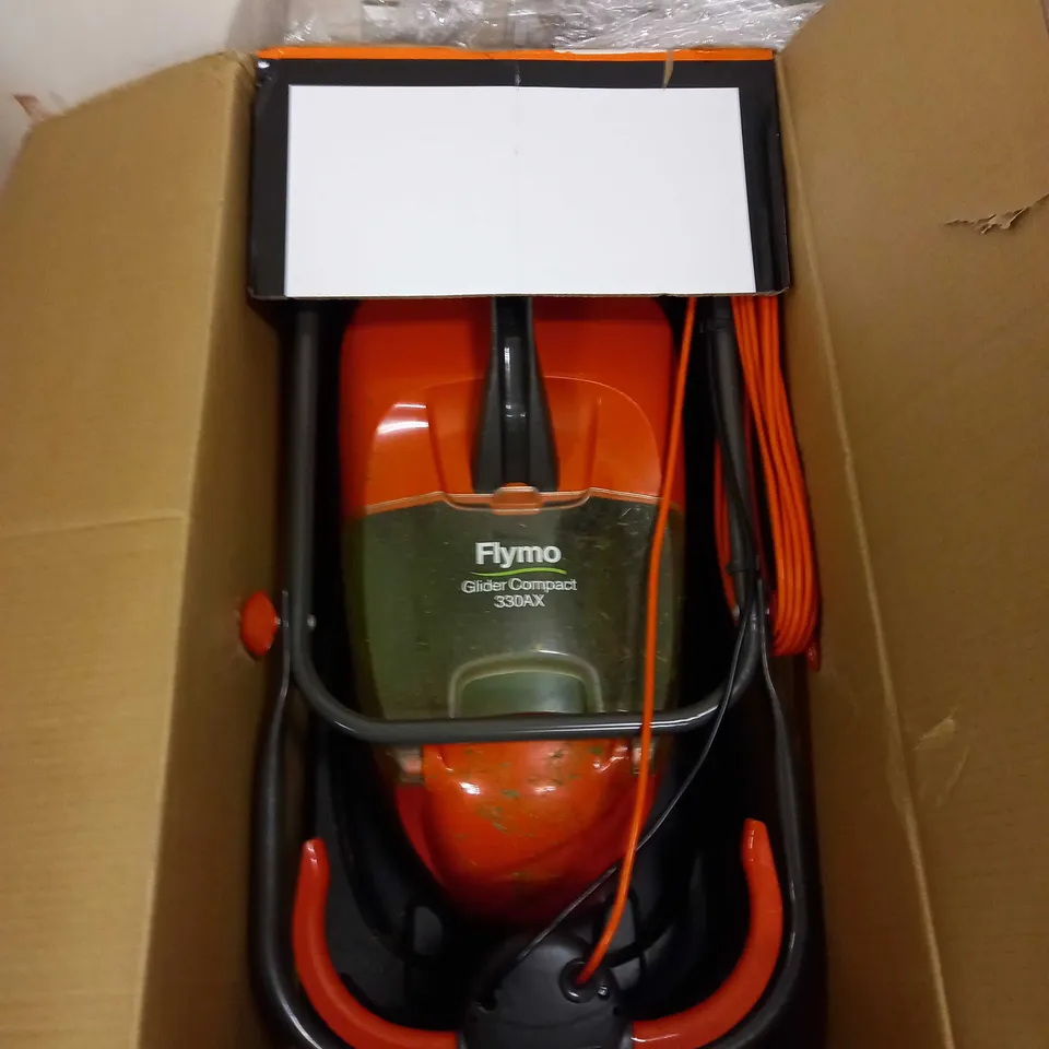 FLYMO GLIDER COMPACT 330AX ELECTRIC HOVER COLLECT LAWNMOWER