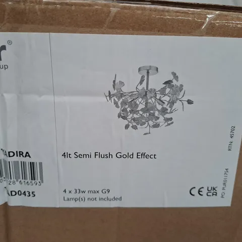4LT SEMI FLUSH GOLD EFFECT 