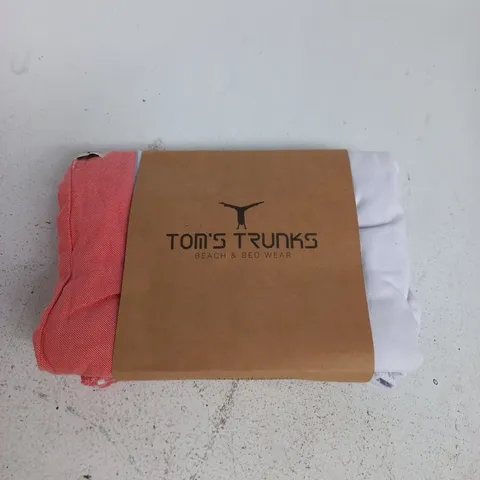 TOM'S TRUNKS CLASSIC WIDE LEG LOUNGE PANT β SIZE M β WHITE & CORAL
