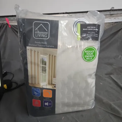 ENHANCED LIVING READY MADE THERMAL CURTAINS – PAIR (229 CM X 229 CM)