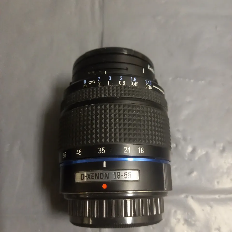 LOT OF 5 ASSORTED CAMERA LENSES TO INCLUDE OLYMPUS M.ZUIKO DIGITAL, CANON EF LENS AND SAMSUNG D-XENON
